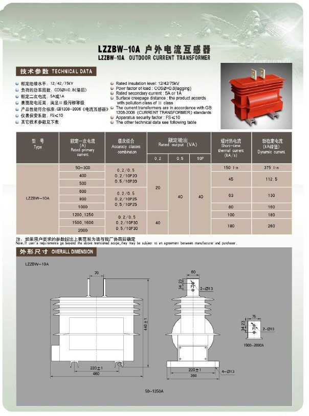 LZZBW-10A户外10KV电流互感器