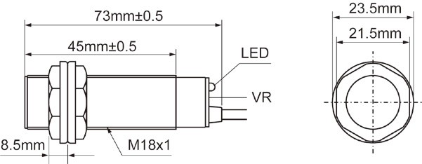 M30X1(漫反射)圆柱形光电开关